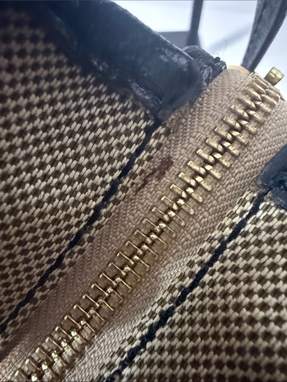 Chloé Canvas & Black Leather Satchel Crossbody Bag Gold Hardware - Picture 13 of 13
